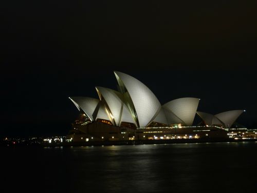 Sidnėjus, Opera, Operos Teatras, Naktis, Koncertų Salė
