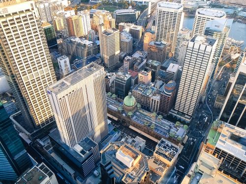 Sidnėjus, Australia, Miesto Panorama, Dangoraižiai, Architektūra, Vista, Scenarijus, Namai