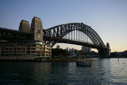 Sidnėjus, Uosto Tiltas, Anksti, Australia, Miestas, Orientyras, Žinomas, Turistinis, Panorama, Rytas