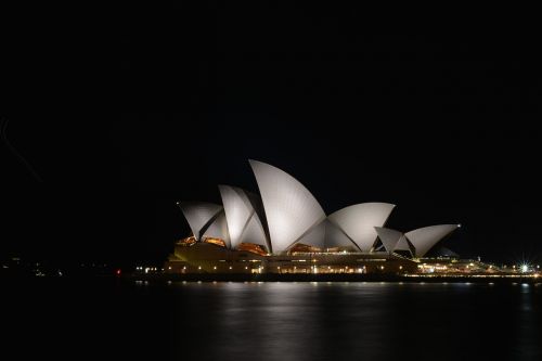 Sidnėjus, Operos Teatras, Naktinis Vaizdas