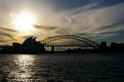 Sidnėjus,  Dusk,  Opera,  Namas,  Uostas,  Tiltas,  Sidnėjaus Operos Rūmai
