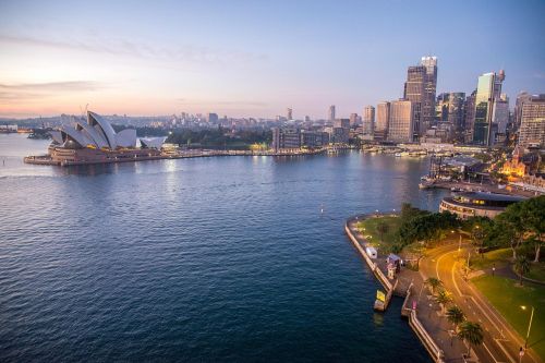 Sidnėjaus Operos Rūmai, Aušra, Sidnėjus, Architektūra, Pastatas, Uostas, Australia, Miesto Panorama, Panorama