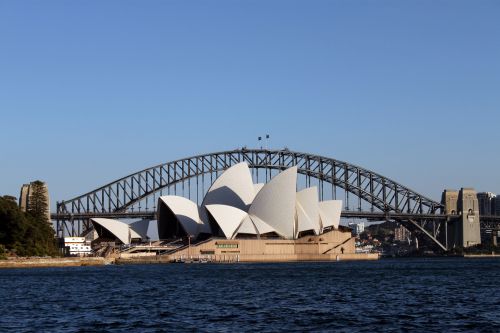 Sidnėjaus & Nbsp,  Opera & Nbsp,  Namas,  Naujas & Nbsp,  Tiltas,  Sidnėjaus Operos Rūmai Ir Naujas Tiltas