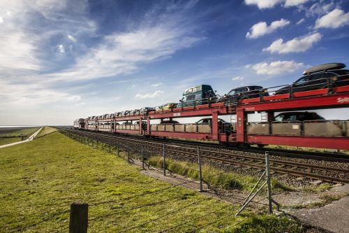 Sylt, Hindenburg Damm, Šaltkalvis, Autotransportas, Automobilinis Traukinys, Tranzitas, Db, Dbag, Deutsche Bahn, Automatinis Įlaipinimas, Perėjimas, Dyzelinis Lokomotyvas, Pkw, Nf, Nordfriesland, Sala, Šiaurės Jūros Sala, Vatai, Wadden Jūra, Kranto, Šventė, Atostogos, Vokietija, Šiaurės Jūra, Geležinkelis