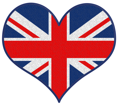 Simbolis, Širdis, Meilė, Anglija, Didžioji Britanija, Londonas, Vėliava, Raudona, Balta, Mėlynas