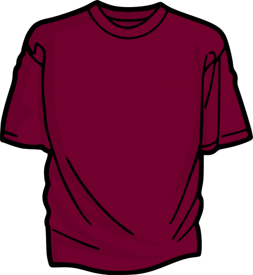 T-Shirt, Marškinėliai, Apranga, Ruda, Violetinė, Nemokama Vektorinė Grafika
