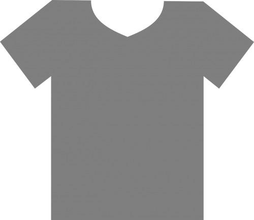 T-Shirt, Pilka, Tuščias, Drabužiai, Mada, Marškinėliai, Šablonas, Nemokama Vektorinė Grafika