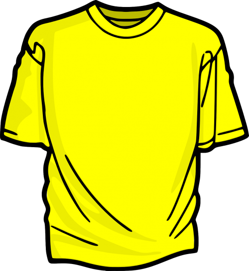 T-Shirt, Apranga, Geltona, Marškinėliai, Marškinėliai, Nemokama Vektorinė Grafika