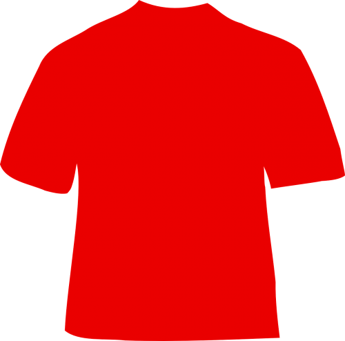 T-Shirt, Marškinėliai, Raudona, Paprastas, Medvilnė, Medžiaga, Audinys, Tekstilė, Apranga, Mada, Nemokama Vektorinė Grafika