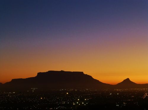 Stalo Kalnas, Cape Town, Pietų Afrika, Saulėlydis
