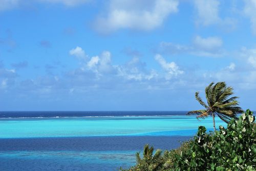 Tahiti, Lagūnas, Sala Huahine, Mėlynas, Ramiojo Vandenyno Regionas