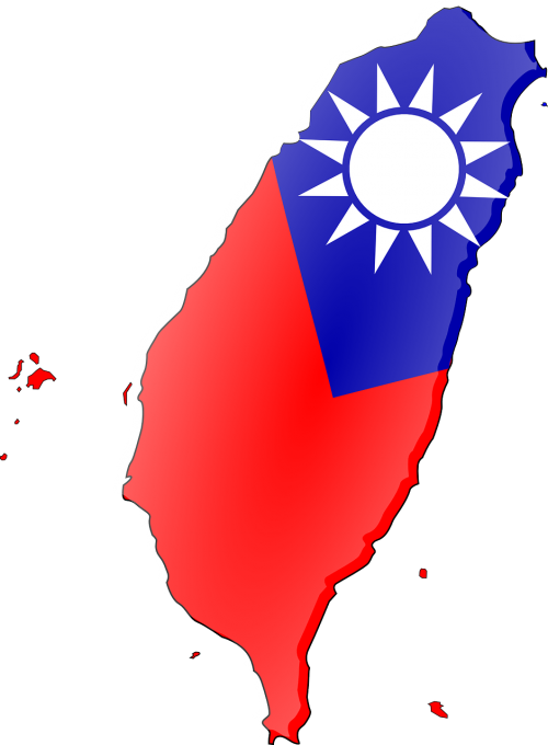 Taivanas, Kinai, Kinija, Sala, Vėliava, Žemėlapis, Nemokama Vektorinė Grafika