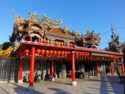 Taivanas, Kinijos Šventykla, Kinai, Religija, Tradicinis, Raudona, Architektūra, Drakonas, Mėlynas, Simbolis, Rytietiškas, Spalvinga, Garbinimas, Budizmas