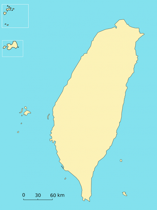 Taivanas, Žemėlapis, Roc, Kinijos Respublika, Šalis, Asija, Nemokama Vektorinė Grafika