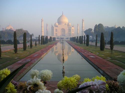 Taj Mahal, Indija, Agra, Šventykla, Kapas, Kapas, Saulėtekis, Veidrodis, Atspindys, Morgenstimmung, Atmosfera