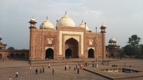 Taj Mahal, Mečetė, Unesco, Agra, Indija, Dublikatas, Kairė Pusė
