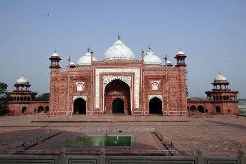 Taj Mahal Mečetė, Taj Mahal Kompleksas, Taj, Architektūra, Moghalas, Raudona, Smiltainis, Agra, Indija