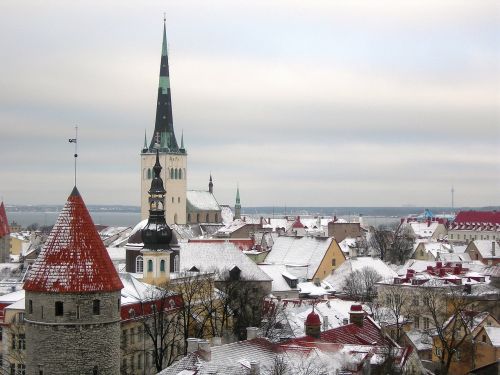 Tallinn, Estonia, Žiema, Grožis, Baltijos Jūra, Dangus, Kelionė, Debesys