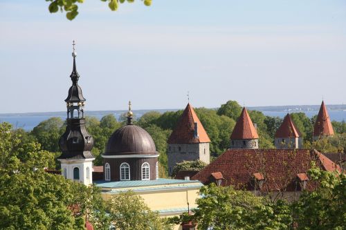 Tallinn, Estonia, Tallinn Estonia, Panorama, Architektūra, Viduramžių, Spiers, Baltiškas, Bažnyčia, Europa, Istorinis