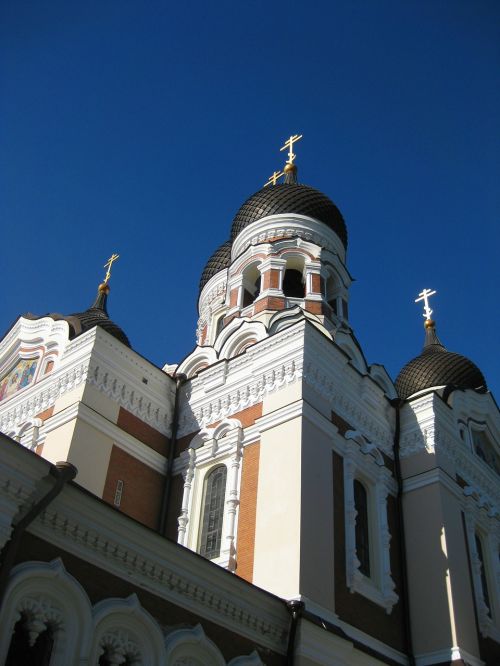 Tallinn, Aleksandro Nevskio Katedra, Ortodoksas, Ortodoksų Bažnyčia, Estonia, Bažnyčios Bokštai, Dangus