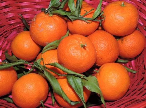 Mandarinas, Oranžinė, Vaisiai, Krepšelis, Citrusiniai Vaisiai, Maisto Produktai