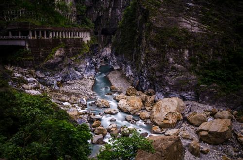 Taroko Nacionalinis Parkas, Krioklys, Akmenys, Kraštovaizdis, Kalnas, Kelionė, Uolos, Taivanas, Taroko, Upė, Aplinka, Natūralus, Geografija