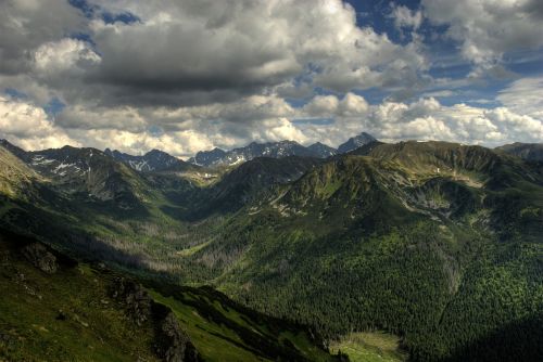 Tatry, Lenkija, Czerwone Wierchy, Kalnai, Vistas, Kraštovaizdis, Viršūnės, Dangus, Debesys, Gamta, Takas