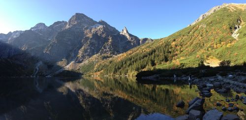 Tatry, Kalnai, Morskie Oko, Aukštas Tatras, Kraštovaizdis, Gamta, Lenkija, Kalnų Grožis, Ruduo
