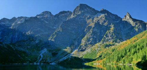 Tatry, Kalnai, Morskie Oko, Aukštas Tatras, Kraštovaizdis, Gamta, Lenkija, Kalnų Grožis, Ruduo