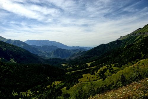 Tatry, Slovakija, Kraštovaizdis, Vaizdas Iš Viršaus, Kalnai, Vaizdas, Gamta, Kalnas, Dangus, Turistai Slėnis Koperszadów