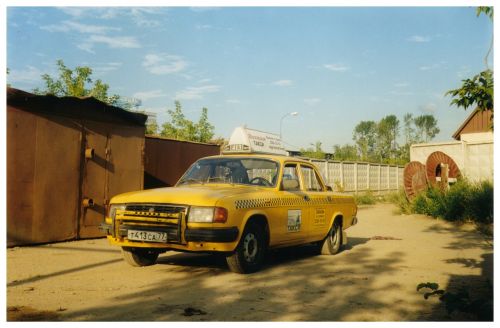 Sena Nuotrauka, Geltona Kabina, Taksi, Volga Gaz-31029, Rusija, Moscow, 1998. Metai