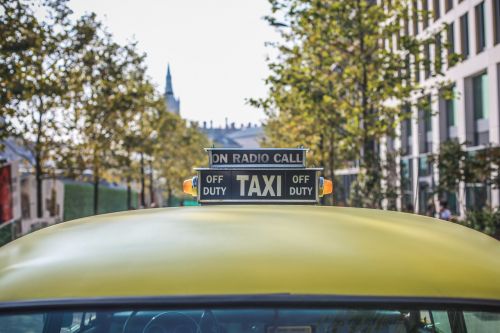 Taksi, Taksi, Automobilis, Transporto Priemonė, Ženklas, Miestas