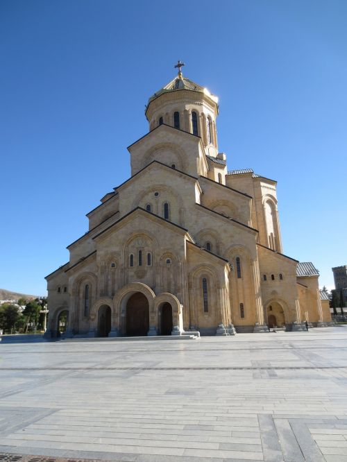 Tbilisis, Sameba, Sameba Cathederal, Ortodoksas, Gruzija, Bažnyčia, Kaukazas, Gruzinų