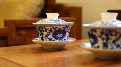 Arbatos Puodelis, Kinų Stilius, Mėlyna Ir Balta Porcelianas