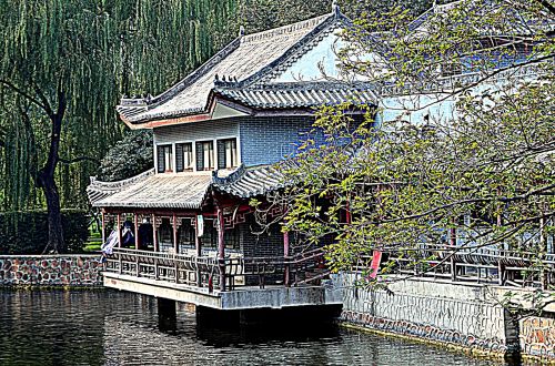 Architektūra,  Namas,  Arbata & Nbsp,  Namas,  Pastatas & Nbsp,  Kinija,  Zhengzhou,  Parkas,  Arbatos Namai Hd