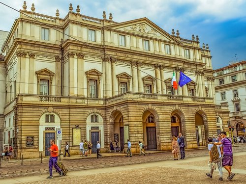 La Scala,  Teatras,  Architektūra,  Statybos,  Žymus Objektas,  Fasadas,  Turizmas,  Kelionė,  Milanas,  Milano,  Italija