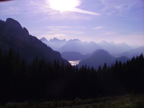 Tegelberg, Alpių, Kalnai, Kraštovaizdis, Ežeras, Allgäu, Vokietija, Bavarijos Alpės, Allgäu Alpės, Ostallgäu, Idiliškas, Idilija