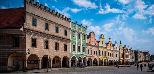 Telč, Telc, Miestas, Tvenkinys, Bohemija