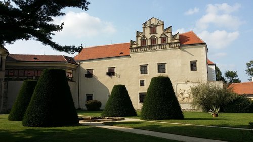 Telč,  Čekija,  Pilis,  Parkas,  Vasara,  Istorija,  Paminklas,  Unesco