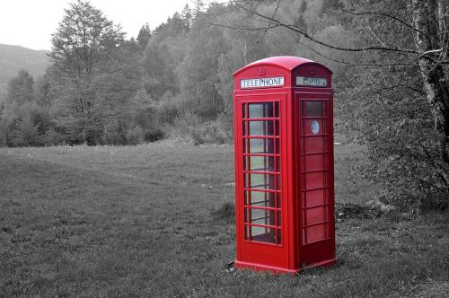 Telefono Būdelė, Kraštovaizdis, Telefonas, Raudona, Gražus, Medžiai, Ganyklos