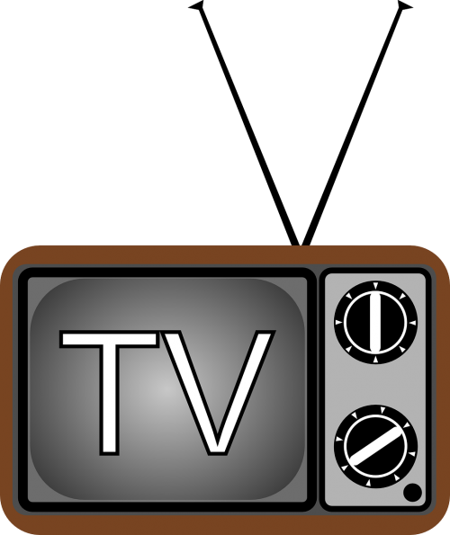 Televizija, Tv, Vamzdis Tv, Vintage, Senas, Antena, Nemokama Vektorinė Grafika