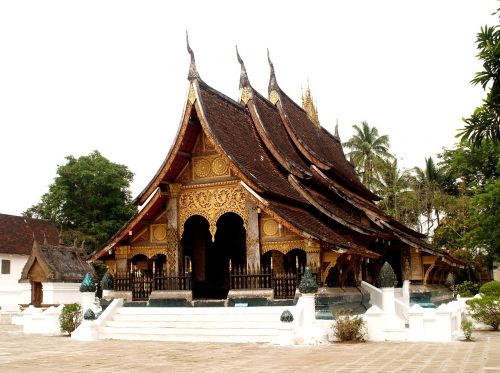 Šventykla, Luang Prabang, Laosas, Phabang, Asija, Mekongas, Budizmas