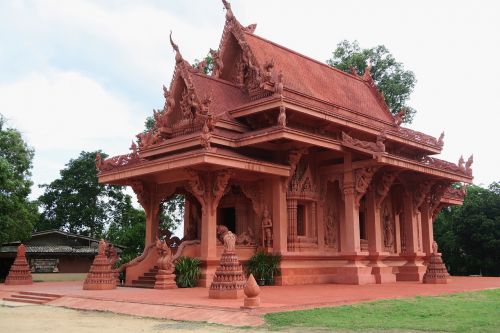 Šventykla, Tailandas, Koh Samui, Religija, Raudona Šventykla