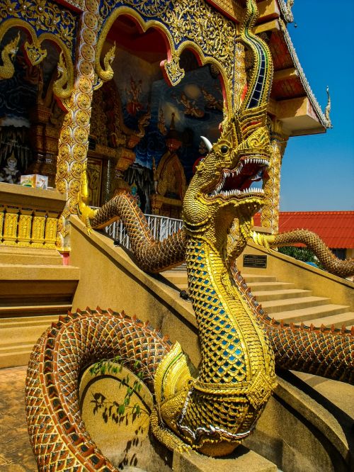 Šventykla, Drakonai, Drakono Galva, Tailandas