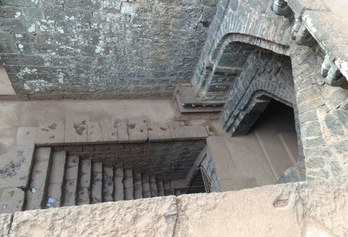 Šventykla, Fortas, Slaptas Įrašas, Laiptai, Panhala, Kolhapur, Indija