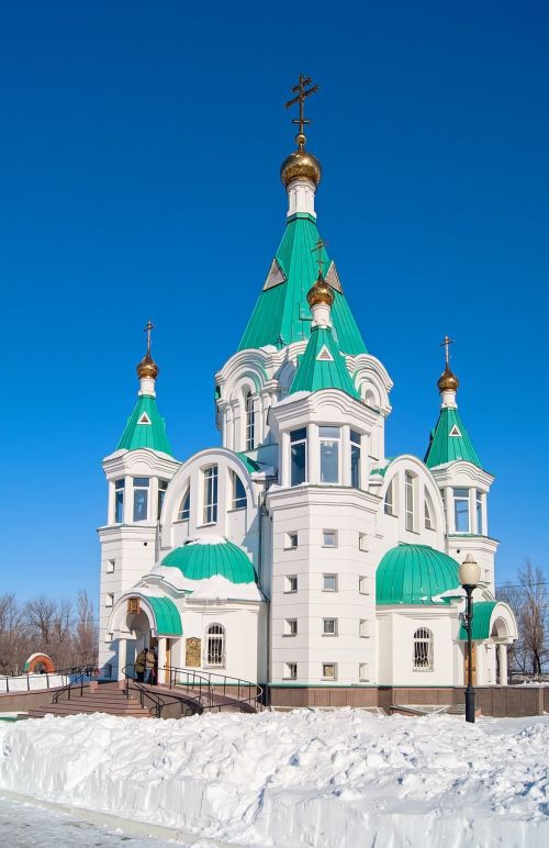 Šventykla, Bažnyčia, Katedra, Religinis, Rusija, Grazi Šventykla, Ortodoksas, Žiema