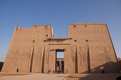 Šventykla, Egyptian, Įėjimas, Bastant, Archeologinis Saitas, Priekinis