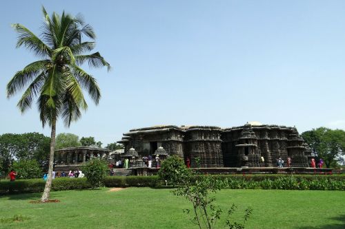Šventykla, Hindu, Religija, Kokoso Medis, Hoysala Architektūra, Senovės, Karnataka, Halebidu, Indija