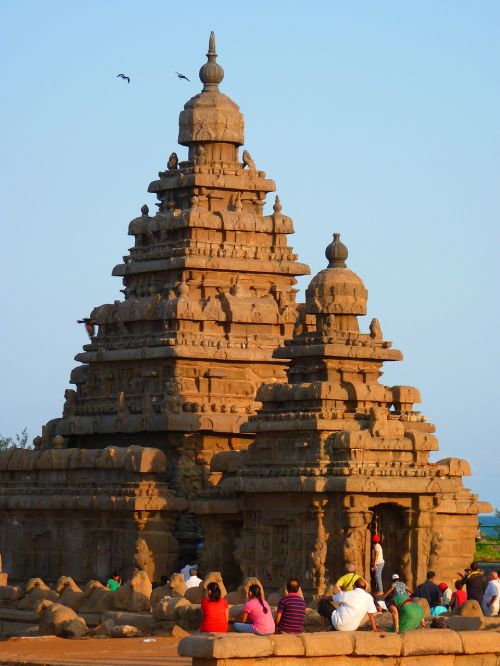 Šventykla, Jūros Kranto Šventykla, Granitas, Akmuo, Mahabalipuramas, Mamallapuramas, Indija