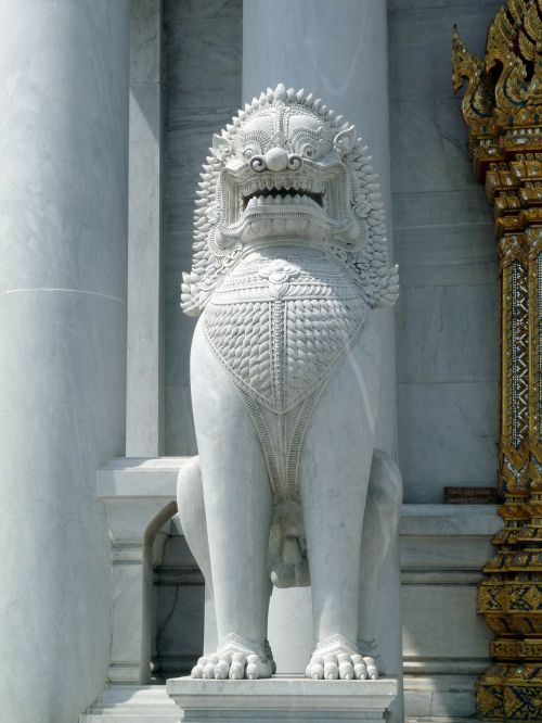 Šventyklos Globėjas, Tailandas, Liūtas, Skulptūra